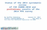 ISO 26000 Review and Survey 2014 Status January 21
