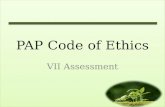 Pap code of ethics assessment