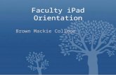 Faculty   01 - i pad orientation