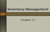 Chapter 17  inventory management