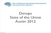 Devops Days Austin 2012 - SOTU