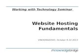 KB Seminars: Working with Technology - Hosting; 10/13