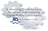 6 Warning Signs to Look for When Interviewing Inside Sales Candidates