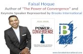 Faisal Hoque - Author of "The Power of Convergence" and Keynote Speaker Represented by Brooks International