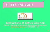 GIFTs For GIrls Powerpoint for SUMs/GIFTs Chairs of Citrus Council