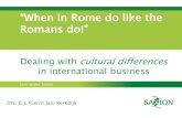 International business and cultural differences