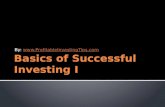 Basics of Successful Investing I