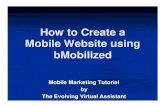 How to Create a Mobile Website using bMobilized