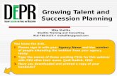 Planning for the Future - Growing talent and Succession Planning
