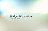City Council August 30, 2011 Finance & Budget Presentation
