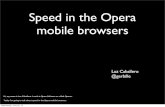 Speed in the Opera mobile browsers