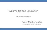 Dr Martin Poulter, Wikipedia and higher education