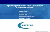 Agile Project Failures: Root Causes and Corrective Actions