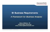 BI Business Requirements -  A Framework For Business Analysts