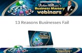 Victor Holman - 13 Reasons Businesses Fail. Why Businesses Succeed and Fail (Video)