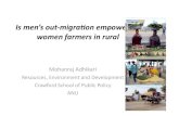 Is men’s out-migration empowering women farmers in rural Nepal?