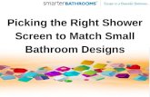 Picking the Right Shower Screen to Match Small Bathroom Designs