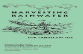 Arizona Manual on Rainwater Harvesting for Landscape