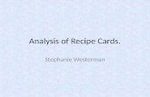 Analysis of recipe cards