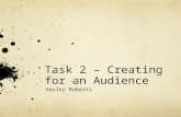 Creating for an audience