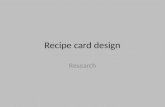 Recipe card design research