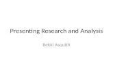 Presenting research and analysis