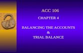 Ch 5 balancing the account and trial balance