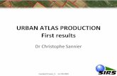 URBAN ATLAS PRODUCTION First Results Dr Christophe Sannier