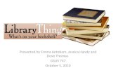 Library thing update III