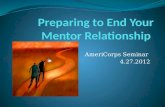 Preparing to end your mentor relationship