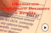Health insurance   Obamacare Nightmare Becomes a Reality