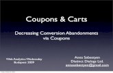 Coupon Marketing & Optimization to Decrease Cart Abandonment -  Anna Sebestyen at Web Analytics Wednesday Budapest, Hungary