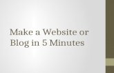 Make a Website or Blog in 5 minutes
