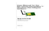 User Manual for the NETGEAR RangeMax™ Wireless PCI Adapter WPN311