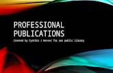 Professional Publications by Cynthia
