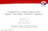 2013 Consumer Product Imports - Frequently Asked Questions, Safety Academy 2013