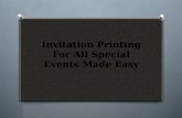 Invitation Printing For All Special Events Made Easy