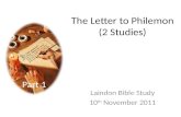 The letter to Philemon - Part 1
