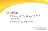 Formatting Options MS Outlook Advance