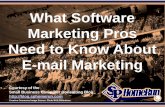 What Software Marketing Pros Need to Know About E-mail Marketing (Slides)