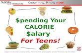 Spending Your Calorie Salary for Teens