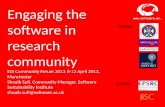 Engaging the software in research community