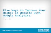 5 Ways To Improve Your Higher Ed Website With Google Analytics with Becky Vardaman of Converge Consulting