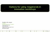 Options for using megatrends in innovation workshops