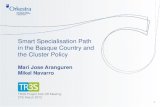 Smart specialisation path in the basque country and the cluster policy