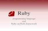 Programming language Ruby and the Rails framework