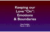 Keeping our Love "On": Emotions & Boundaries