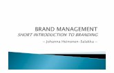 Basics in Brand Management
