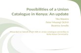 Possibilities of a union catalogue for Kenya libraries