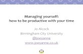 Managing yourself: how to be productive with your time